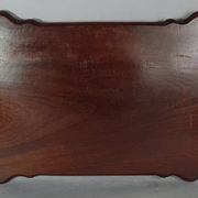 Antique rosewood serving tray carved with vines China D058