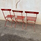 Set of 3 folding fisherman bistro chairs