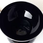Vase diabolo noir en verre Nelsson