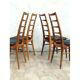 Set of 4 Scandinavian chairs model Liz in rosewood by Niels Koefoed