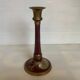 Purple violet cloisonné candlestick