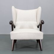 1950s Restored Wing Chair , Czechoslovakia