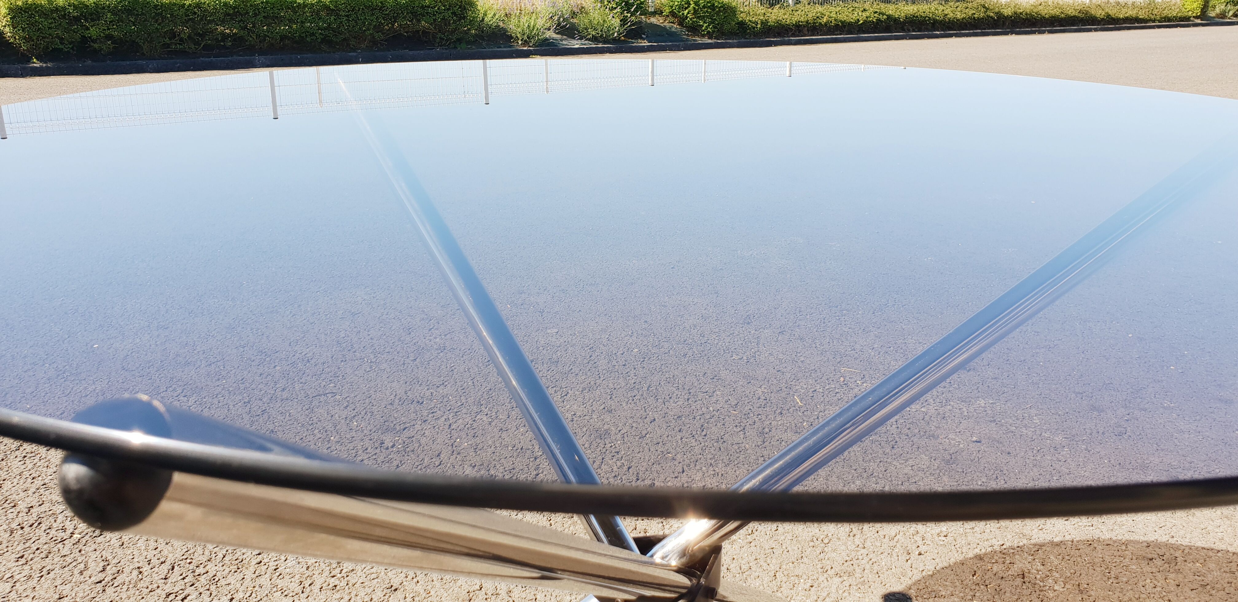 Vintage glass round table