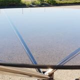 Vintage glass round table