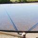 Vintage glass round table