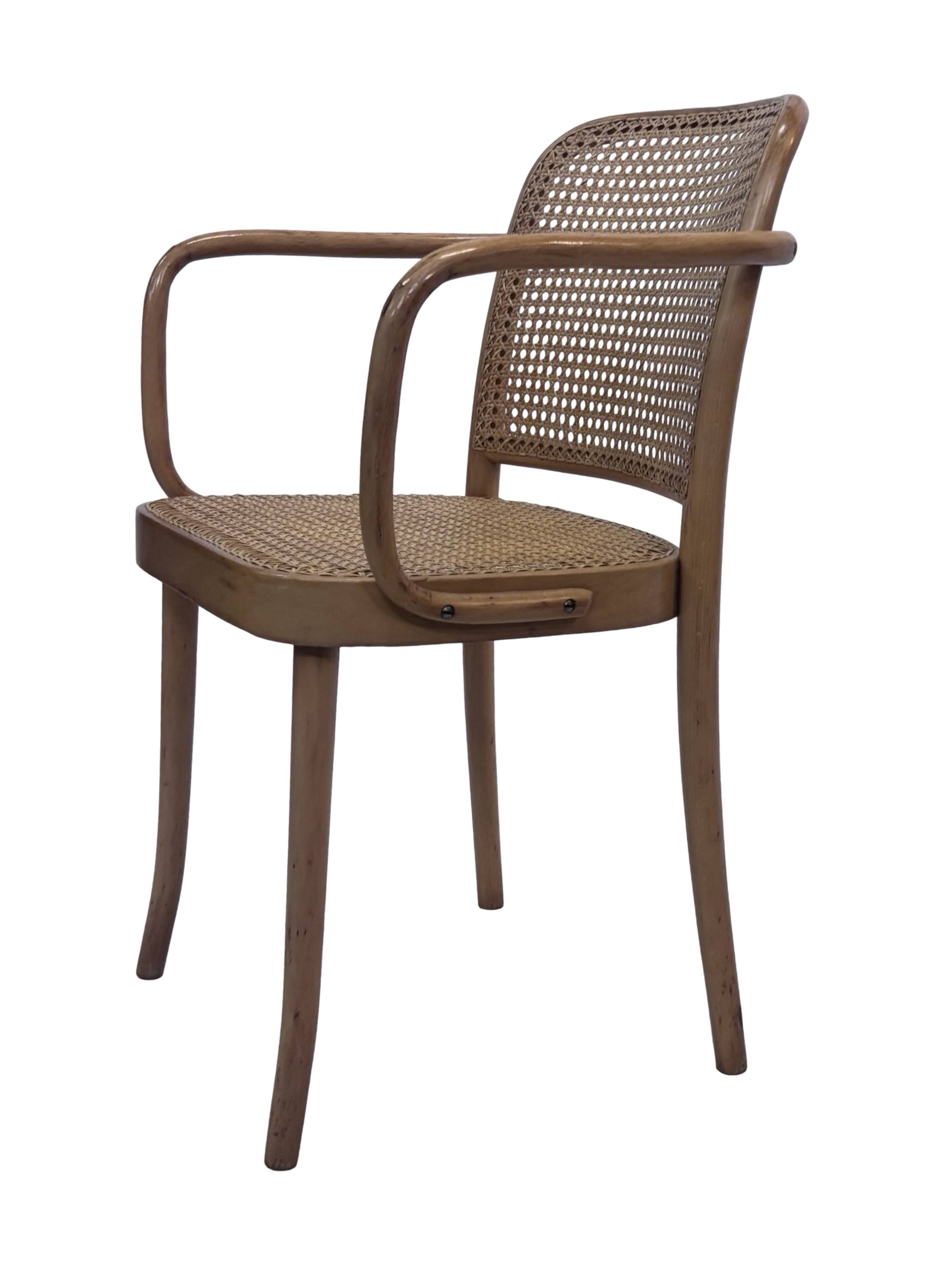 Chaise vintage modèle 811 / Chaise de Prague par Josef Hoffmann pour Ligna FMG 1950