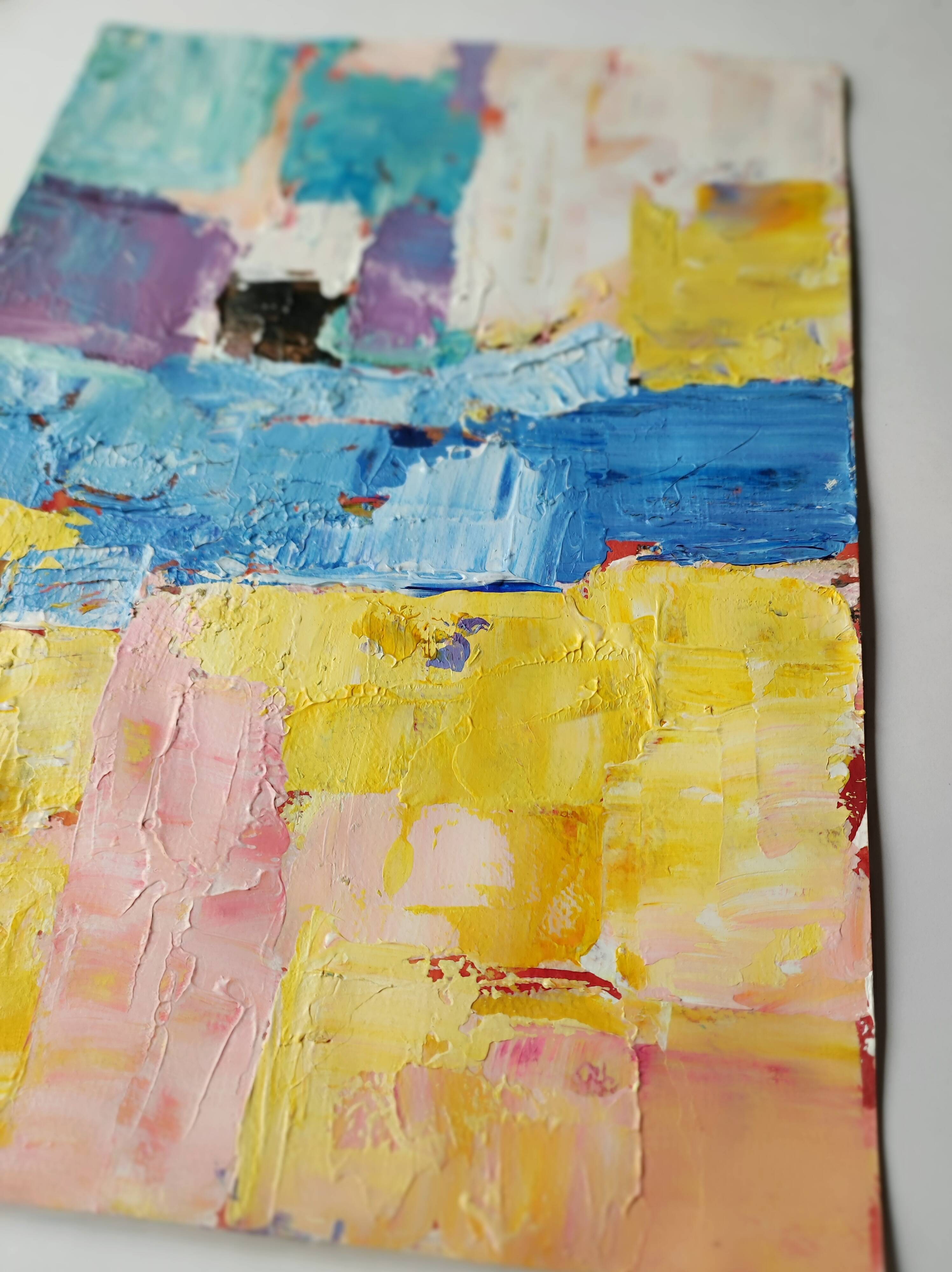 Mediterranean landscape abstract painting