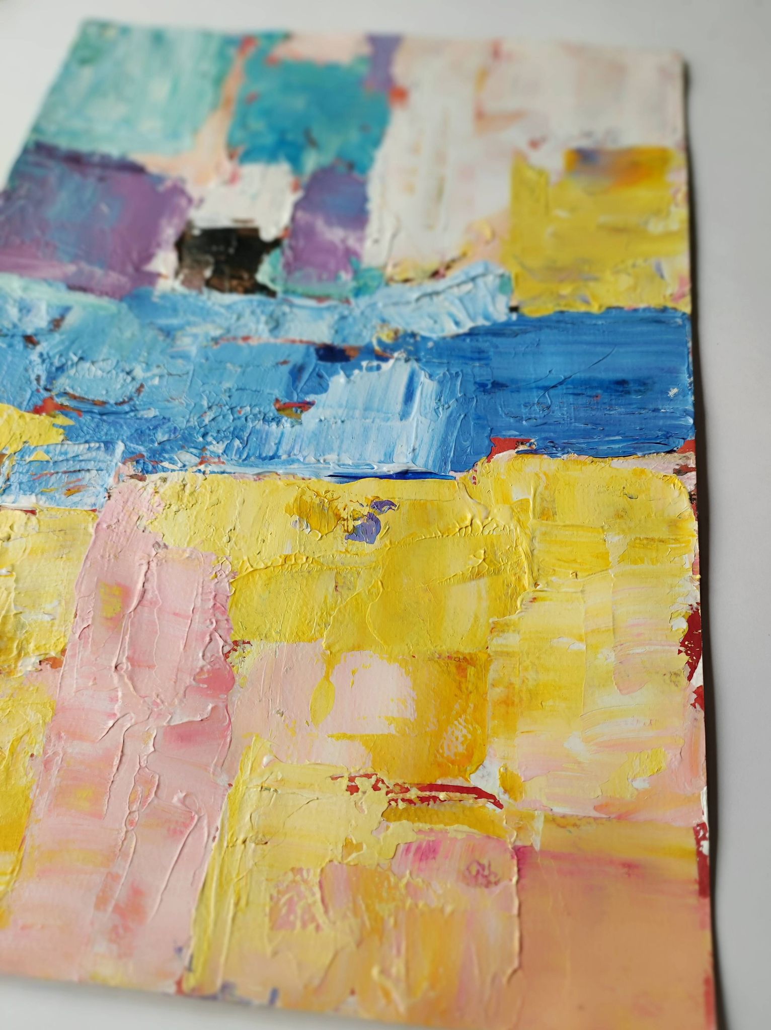 Paysage méditéranéen peinture abstrait