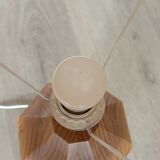 Mid Century Scandinavian pine table lamp 70's design minimalist