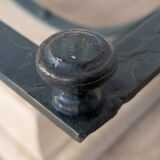 Wrought iron and glass coffee table