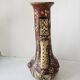 Antique Kabyle Algerian pottery vase with handle and polychrome geometric decorations
