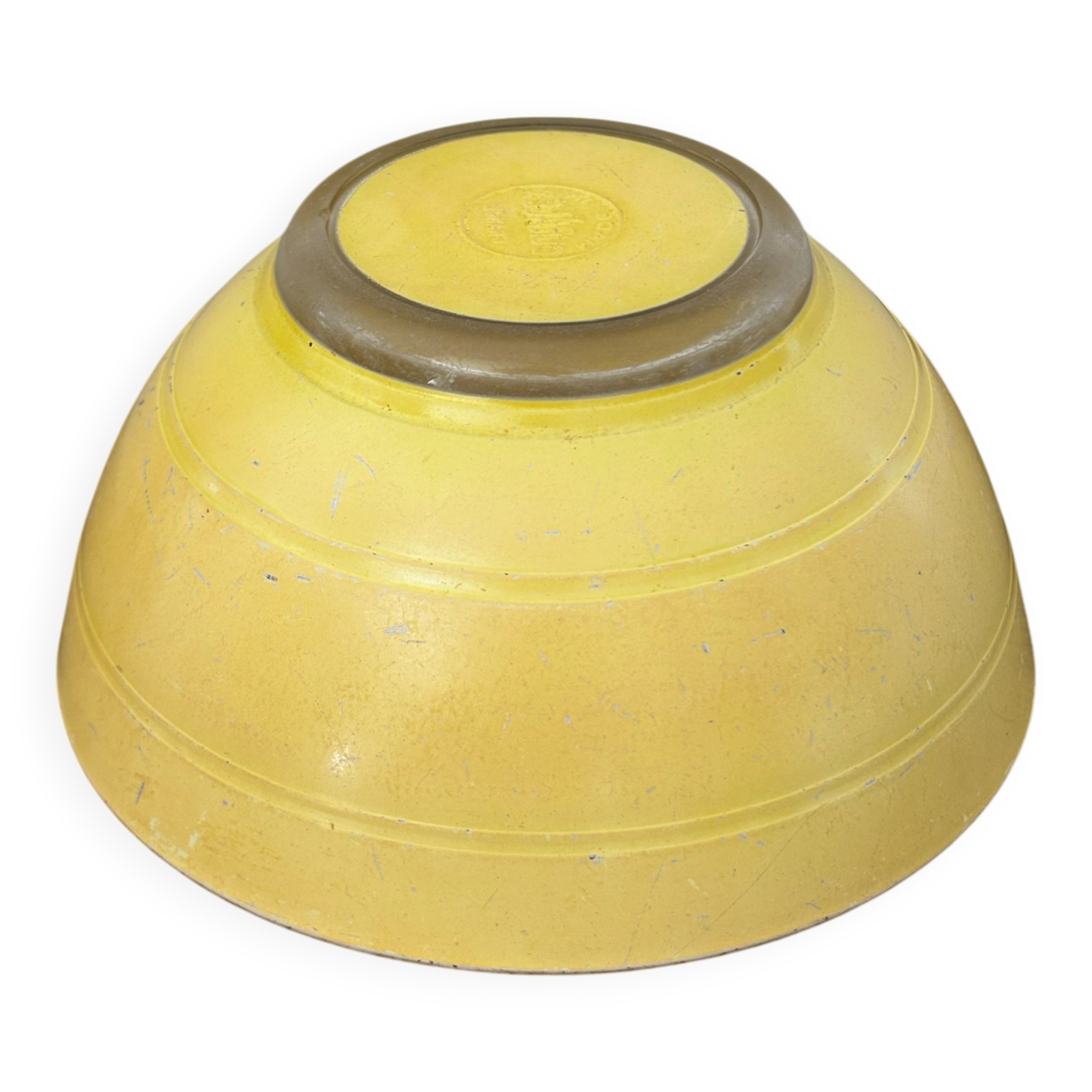 Vintage yellow glass bowl Duralex