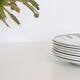 Dessert plate in earthenware style Ceranord iron earth