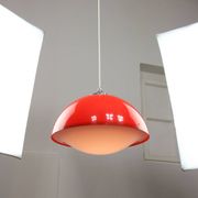 Italian Space Age Pendant in Plexiglass and Chrome, 1970s