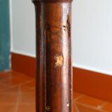 Saddle or pedestal table Napoleon III, marble and varnished wood base Ø30 x 82 cm