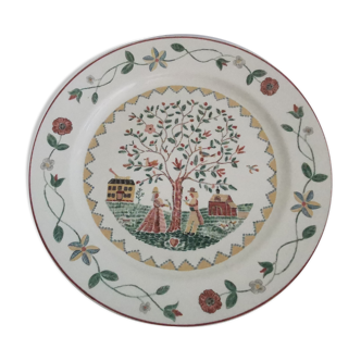 Assiette en porcelaine decor champêtre Villeroy& Boch