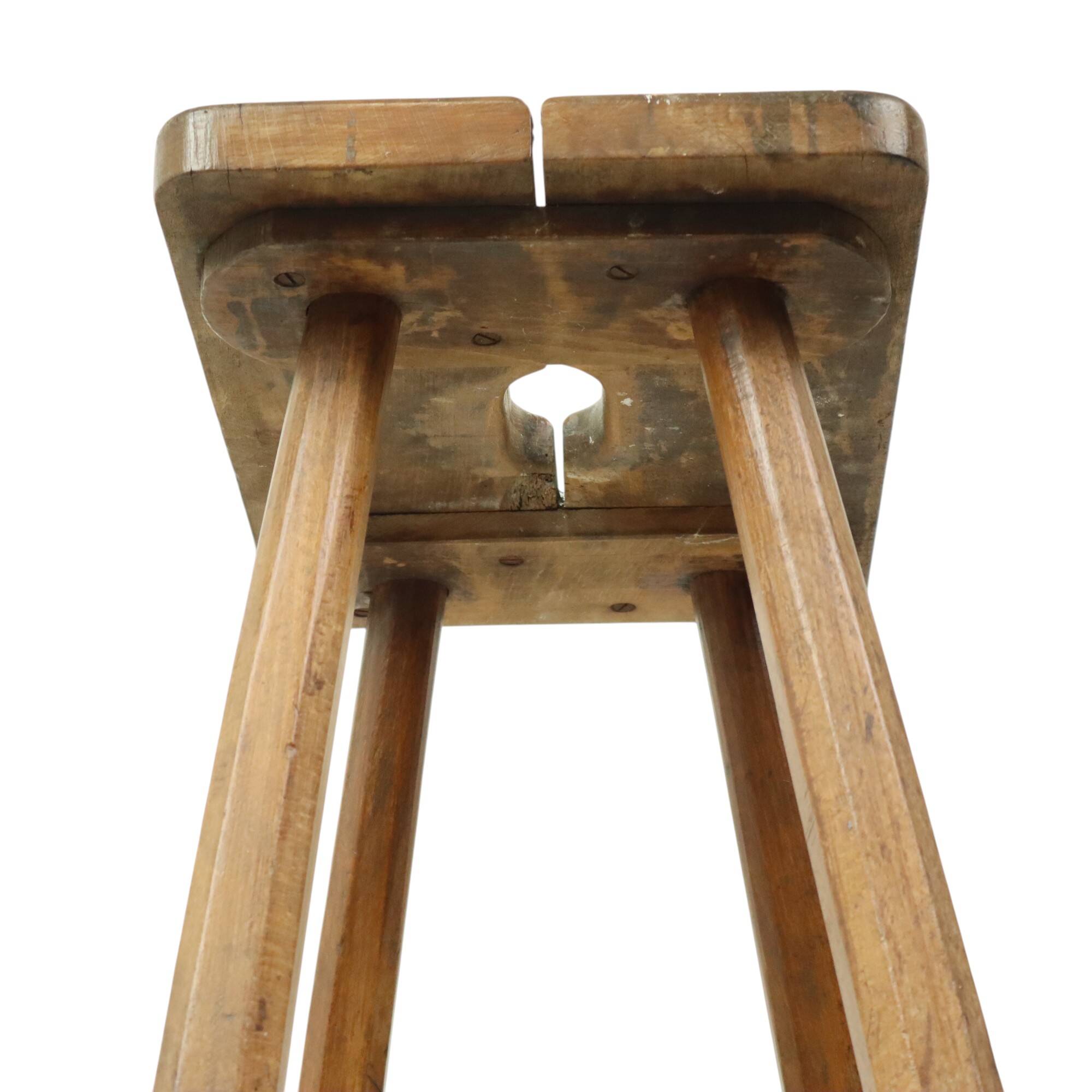 Characterful Milk Stool Solid Wood Stool Rustic