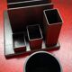 Vintage letter rack and pencil pot from the 70s