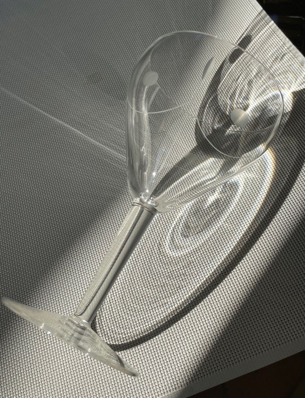 Crystal Art Deco wine glasses