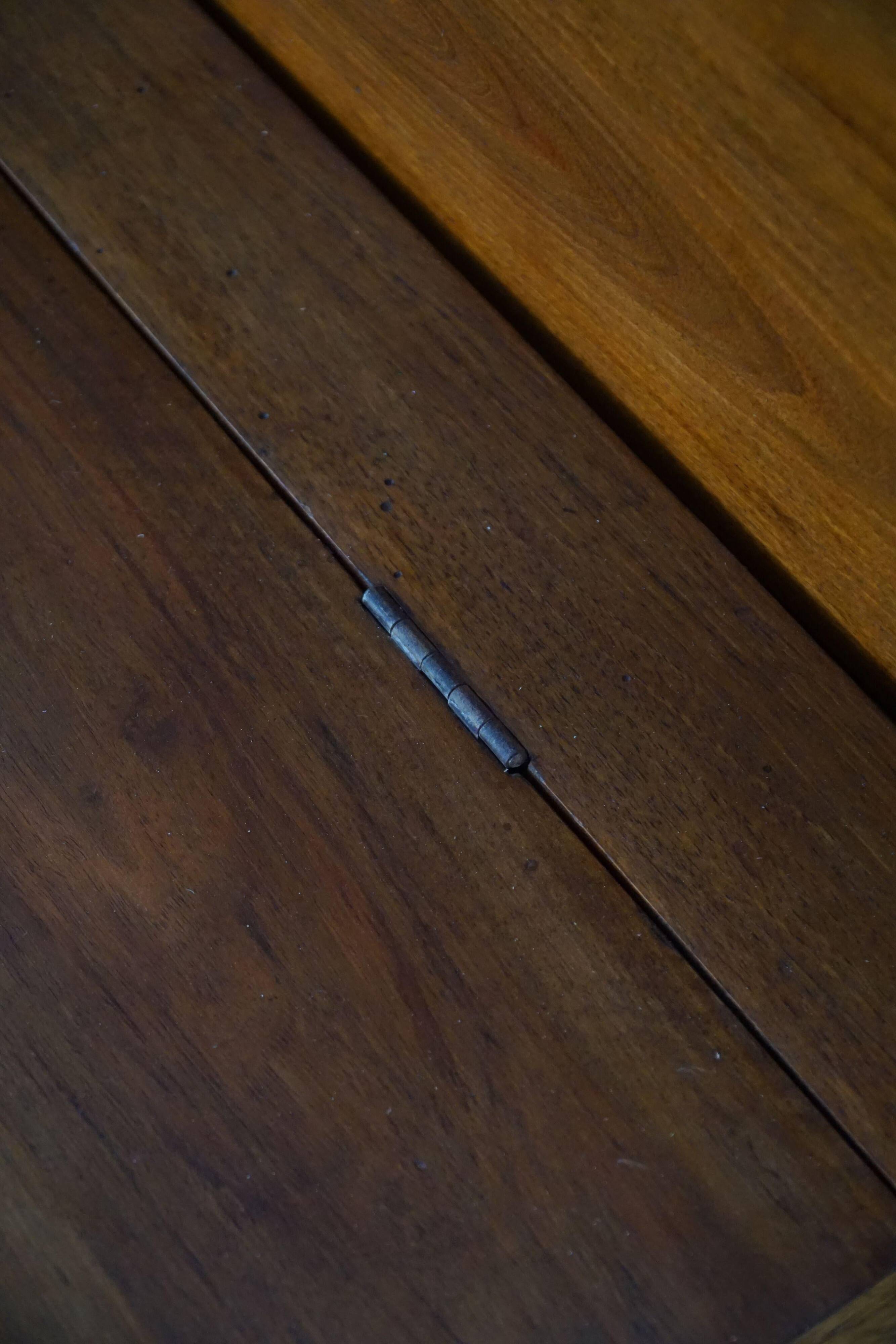 20th-century Art Deco storage bench in walnut, by a Danish cabinetmaker.