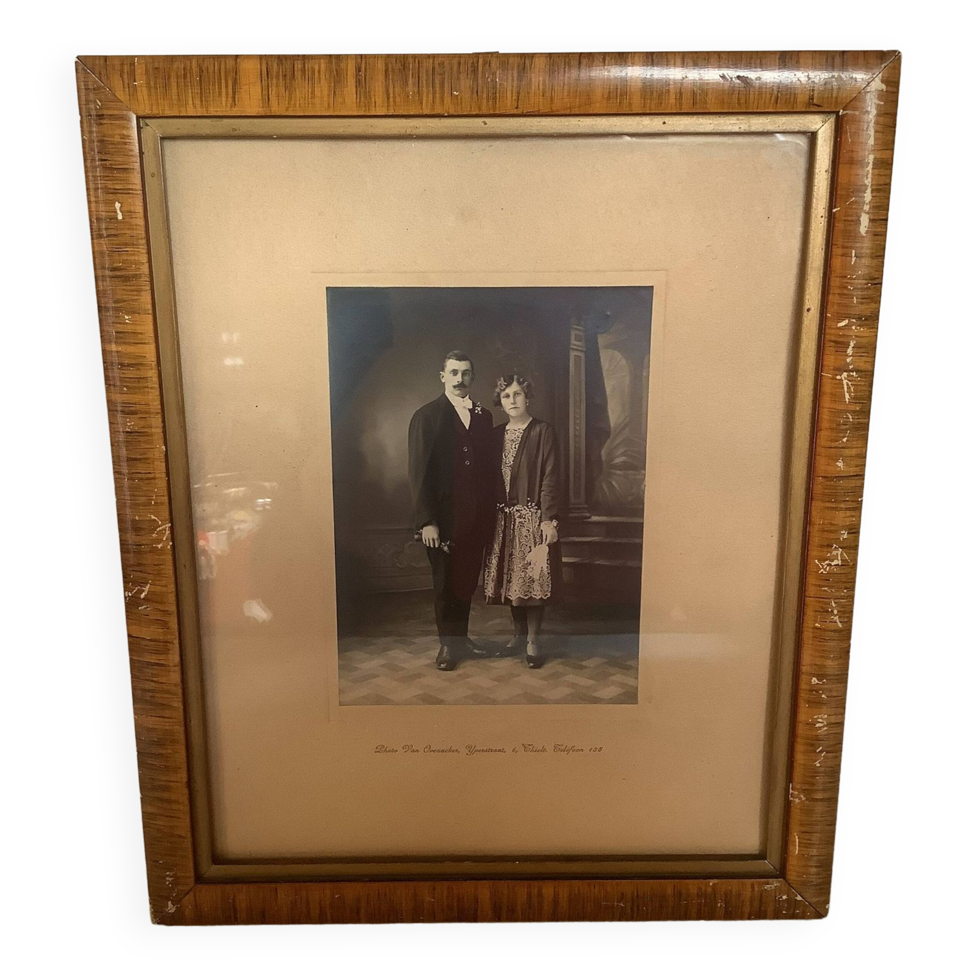 Old photograph of a married couple.