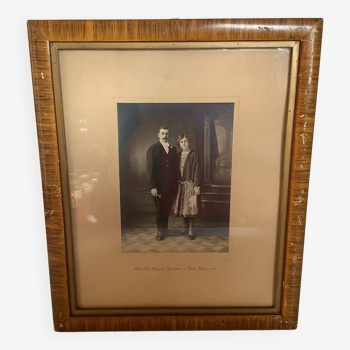 Old photograph of married couple