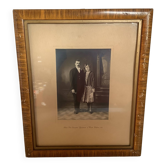 Old photograph of a married couple.