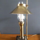 Contemporary pose lamp " orient express " patinated metal