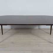 Mid-Century Round Rosewood Dining Table by Henry Rosengren Hansen for Brande Mobel Industry, 1960s