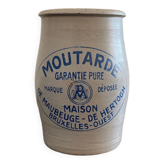 Old stoneware mustard pot