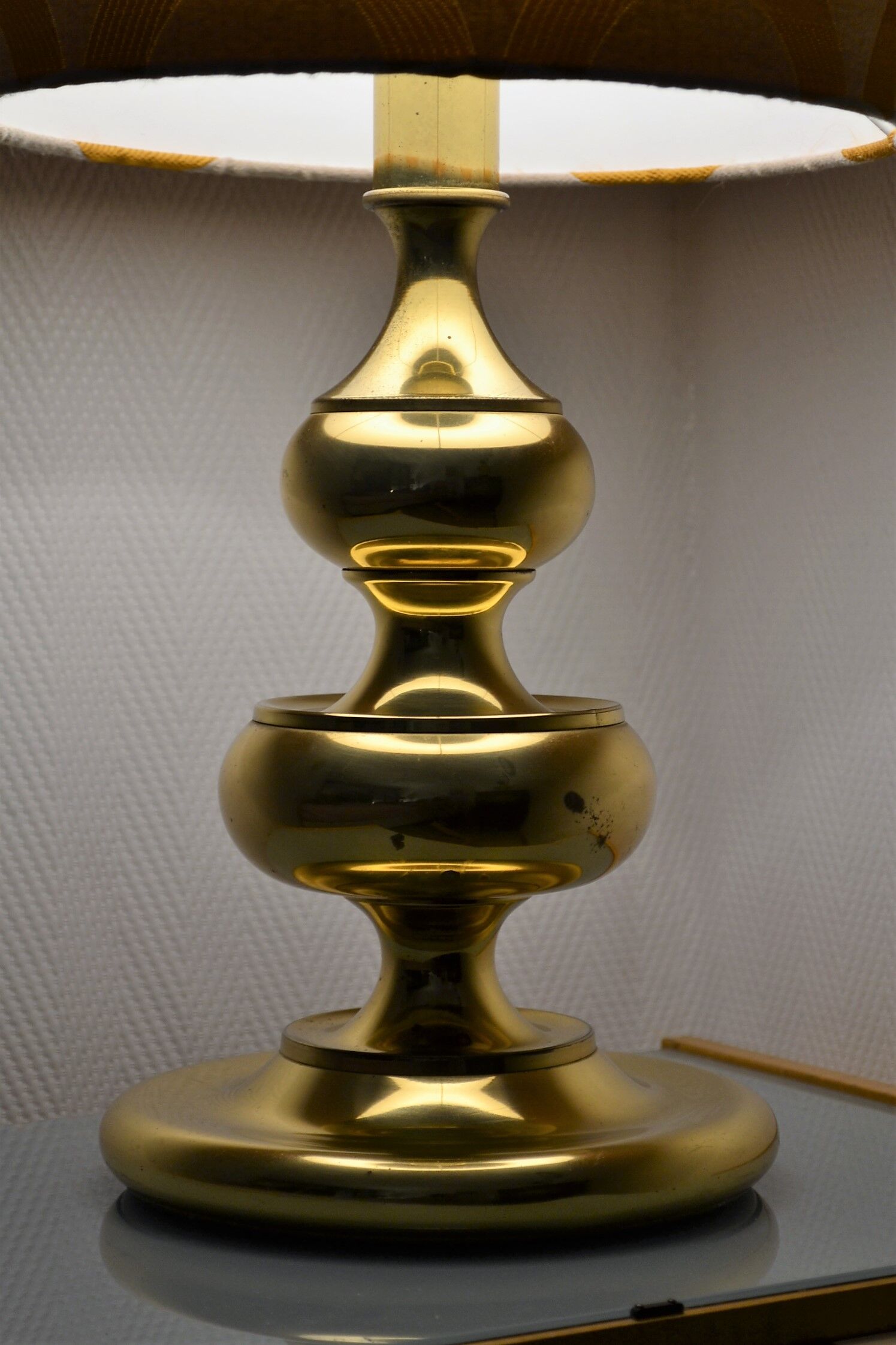 Golden table lamp from the 70s