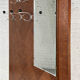 Porte-manteau vestiaire d'entrée Art Deco en bois, métal et miroir