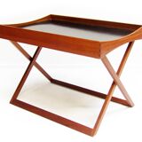 Danish Folding Campaign Side Table by Torsten Johansson for Bo-Ex