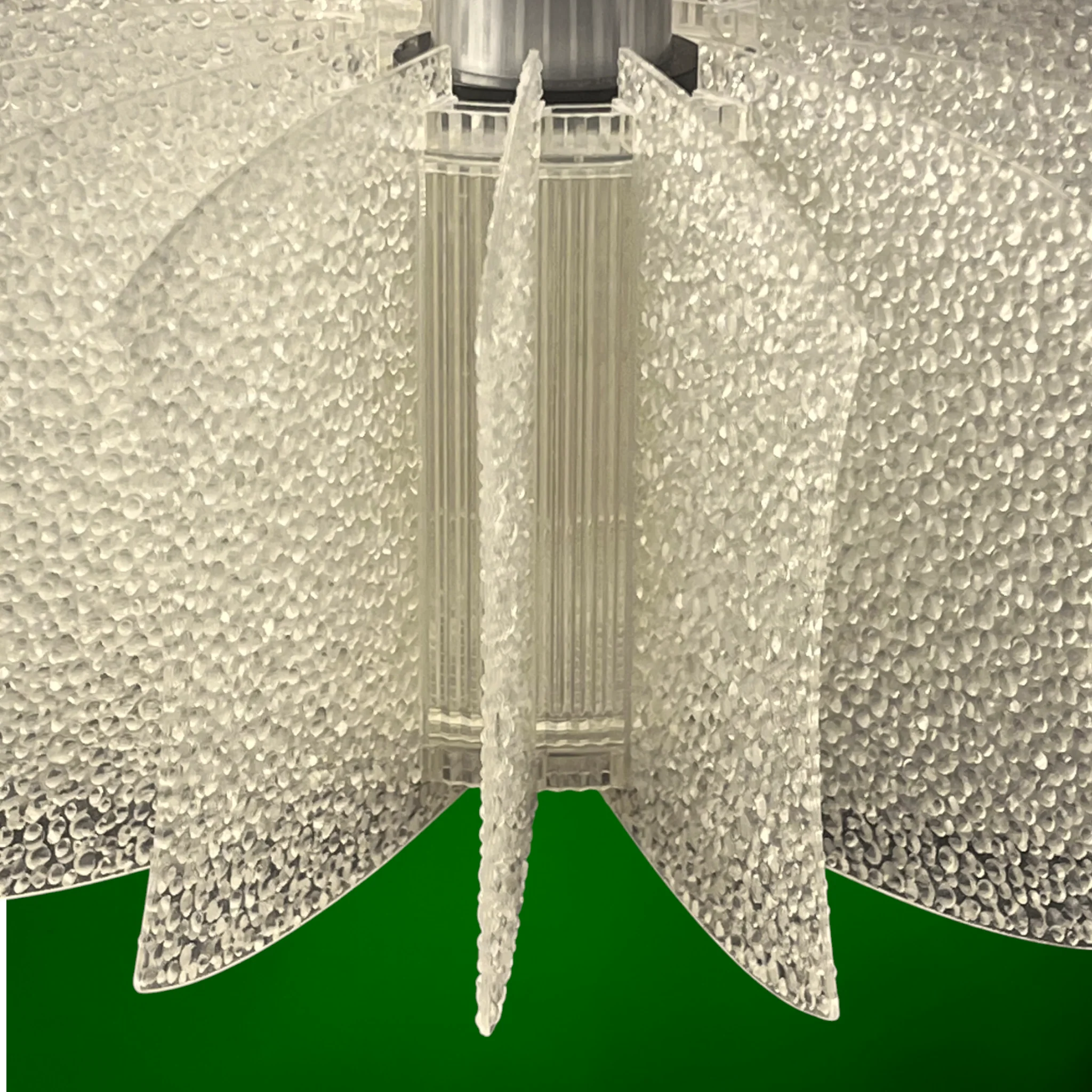 German suspension Space Age in textured aluminium and plastic – 1970s