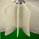 German suspension Space Age in textured aluminium and plastic – 1970s