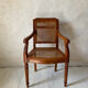 Barber chair with caning