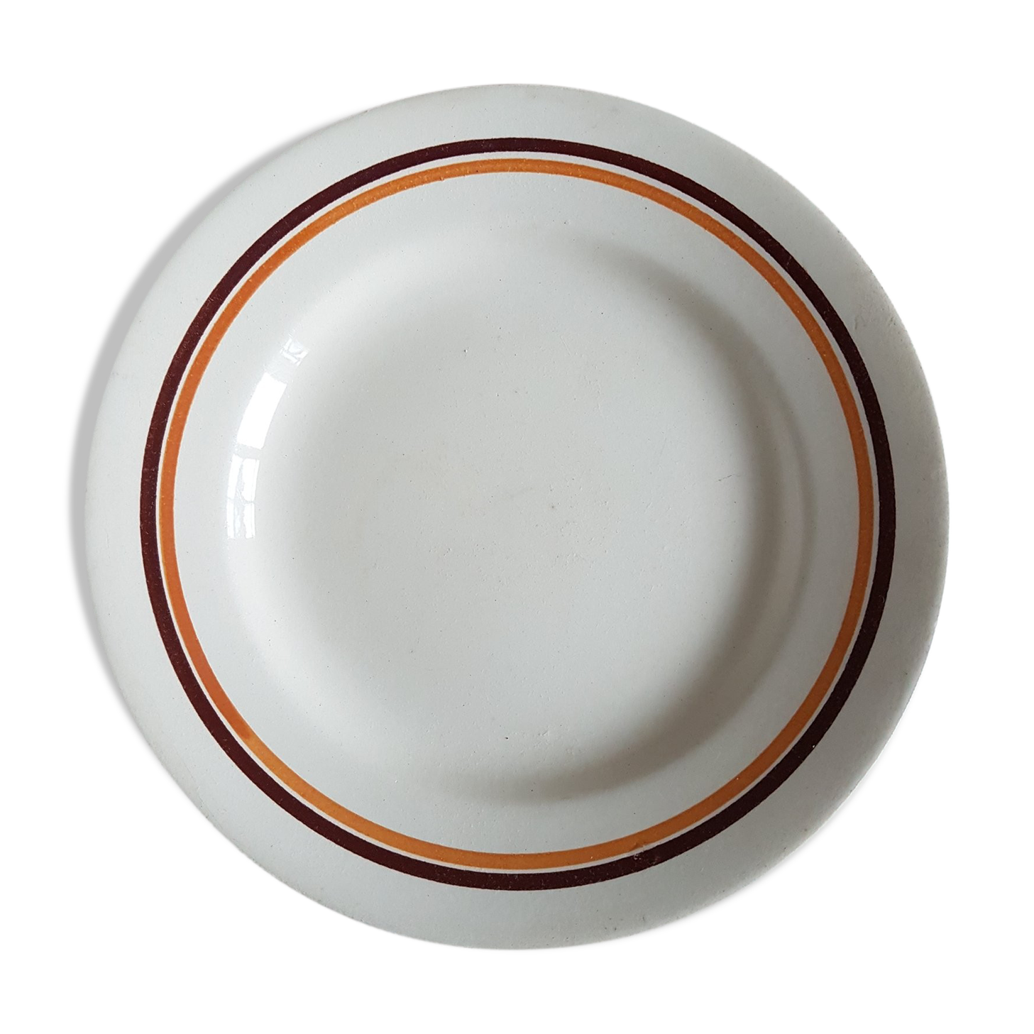 Assiette à dessert en faïence Moulin des Loups service Pasteur