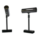 Luminaires murales space age en chrome pour le personnel, ensemble de 2, années 1970