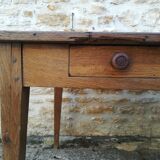 Oak farmhouse table two drawers
