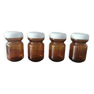 Series of 4 vintage jars