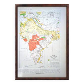 Imprimée en 1909, Géologie de l'Inde.