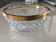 Glass and brass salad bowl
