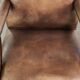 Chaise de bureau/chaise d'appoint Gainsborough en cuir de vache de style anglais du 20e siècle