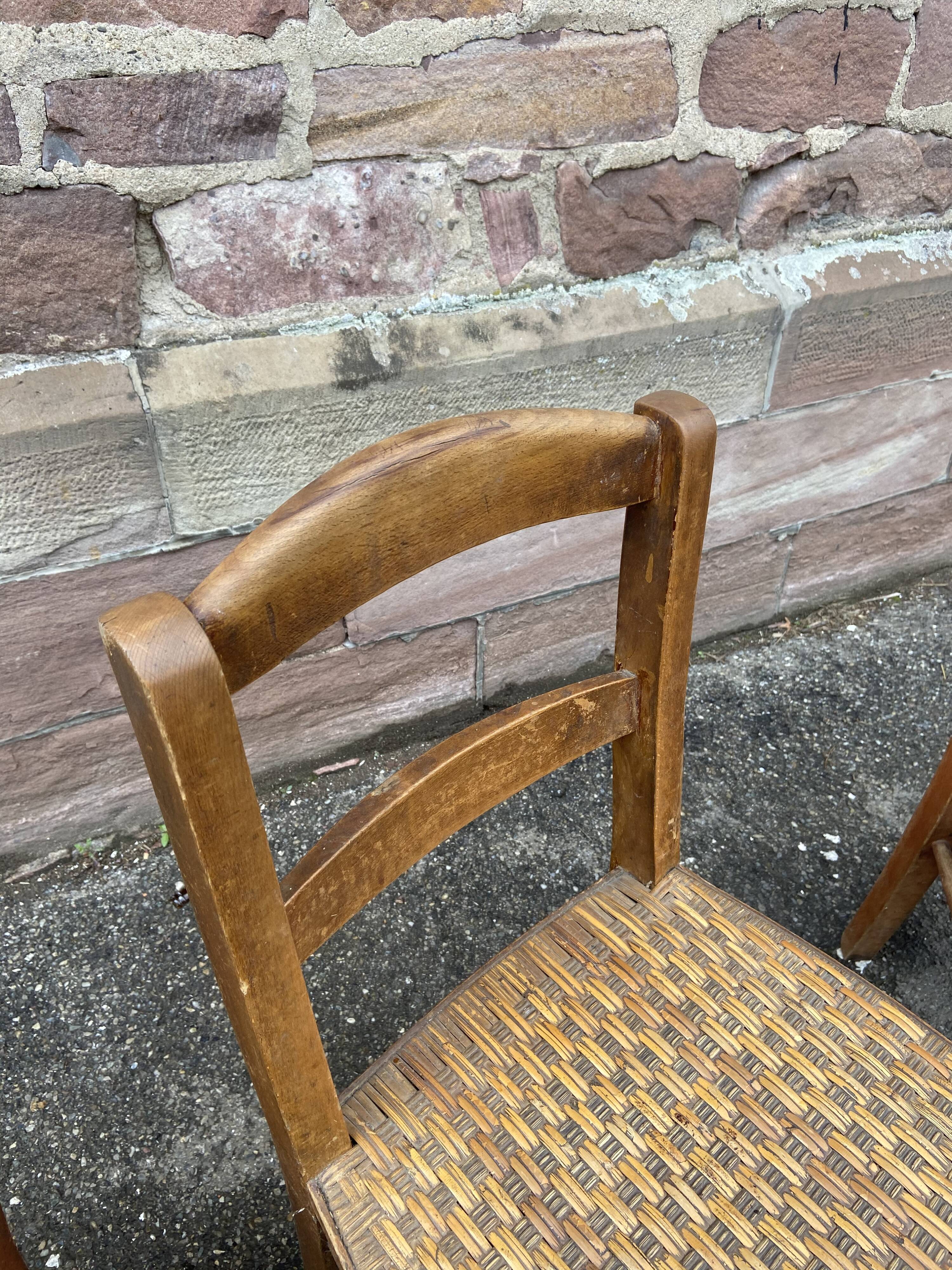 4 bistro chairs 1930 Alsace