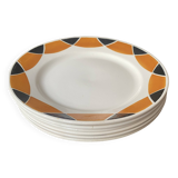 Set of 6 Badonviller plates, Henri model
