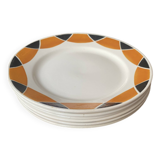 Set of 6 Badonviller plates, Henri model