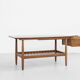 Midcentury Danish coffee table in oak and teak by Ejvind A. Johansson for FDB
