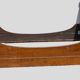 Empire period sleigh bed in solid walnut 19th century