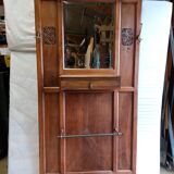 Old wooden wall-mounted locker room - Art Deco