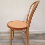 Pair of curved wooden bistro chairs